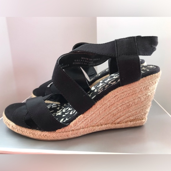 Cloudwalkers rosalee black espadrille wedge sandal - Picture 6 of 12